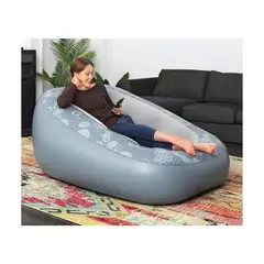 BESTWAY - Sillón Inflable Comfi Cube Deluxe GAMA PLOMO