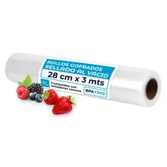GENERICO - Rollo Bolsa Gofrada 28 Cm x 3 Mts Sellado al vacío