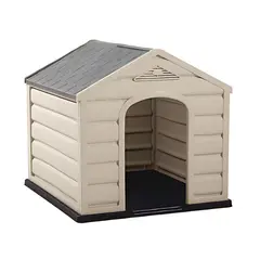 GENERICO - Casa Para Perro Pequeña Techo Gris Rimax