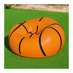 BESTWAY - Sillón Hinchable Infantil de Baloncesto NARANJA