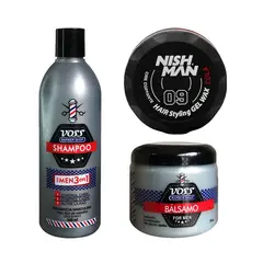 VOSS - Shampoo + Acondicionador bálsamo + Cera Nishman 09