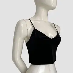 GENERICO - Crop top de terciopelo - COSTES