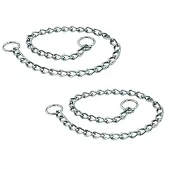 GENERICO - Packx2 Collar de Cadena de metal para Perros