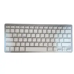 GENERICO - Teclado Inhalamábrico Bluetooth Wireless Universal - blanco