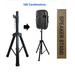 GENERICO - Soporte para Parlante 180 cm Ajustable Negro Tripode