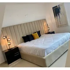 GENERICO - Cama Line 2 Plazas - Beige