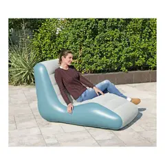 BESTWAY - SILLON INFLABLE chair Leisure Luxe Chaise BICOLOR CYAN