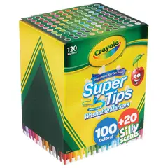 CRAYOLA - Marcadores Lavables SuperTips 120 Unidades