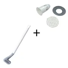 GENERICO - Cepillo de Limpieza para Inodoro y Tapón de drenaje