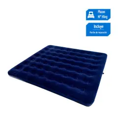 BESTWAY - Colchon inflable King Azul Camping