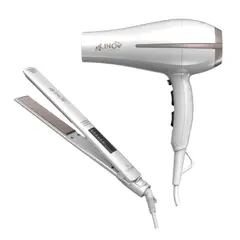 GAMA - Pack Secadora Bora Lino + Alisadora Elegance Lino Led