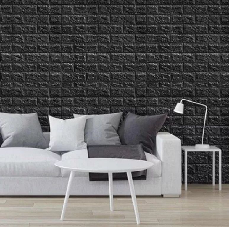 Pack x 10 Pcs Papel Tapiz Autoadhesivo Decoración 3D Negro