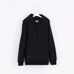 BHEVSK - Polera capucha basica negro