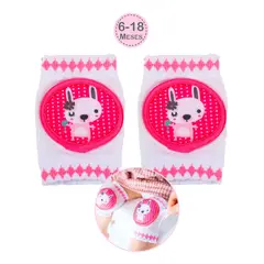 BABY - Rodilleras Acolchadas Antigolpes para Bebés -Conejita Blanca