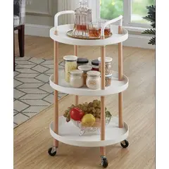 GENERICO - Carrito Organizador multiuso 3 niveles Madrid Blanco