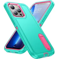 GENERICO - Funda para iPhone 12 Pro Max Adventure Extreme Celeste-Rosa Antishock
