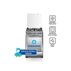 INDURAMA - Cocina G Zafiro a gas 4 Quemadores Croma