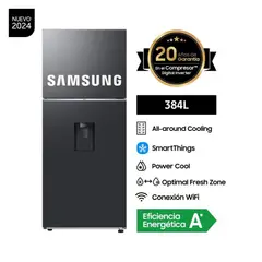 SAMSUNG - Refrigeradora Top Mount 384Lt RT38DG6730B1PE Negro