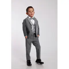 GENERICO - TERNO PLOMO PANTALON CHALECO SACO Y CORBATA MICHI