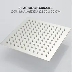 GENERICO - Cabezal Ducha Española para agua caliente y fría Acero Inoxidable