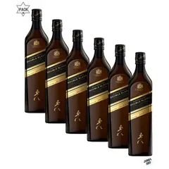 JOHNNIE WALKER - PACK 6 UNIDADES WHISKY DOUBLE BLACK 750ML