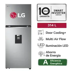 LG - Refrigeradora 314L No Frost GT31WPP Plateada