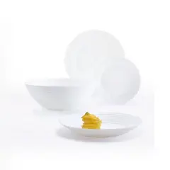 LUMINARC - Juego de vajilla 19 piezas Harena Blanco