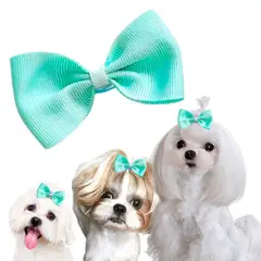 GENERICO - MOÑO PARA MASCOTAS VERDE AGUA - GRANDE