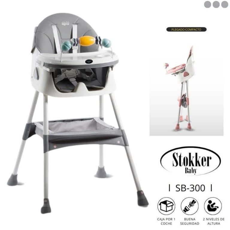 Silla de Comer Plomo de bebé modelo Luna Stokker