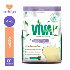 VIVA VERDE - ARENA PARA GATO BIODEGRADABLE LIMPIEZA PLENA 4KG.
