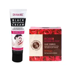 BIOAQUA - Crema Blanqueadora Corporal + Jabón Natural Antiacné de Rosa