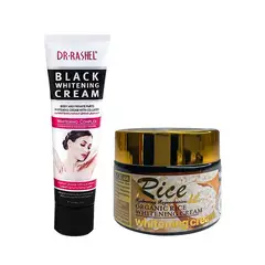 WOKALI - Crema Blanqueadora Corporal + Crema Blanqueadora de Arroz