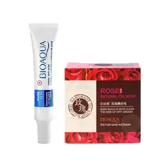 BIOAQUA - Crema Facial Eliminadora de Acné + Jabón Antiacné de Rosas