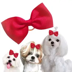 GENERICO - MOÑO PARA MASCOTAS ROJO - GRANDE