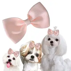 GENERICO - MOÑO PARA MASCOTAS ROSA BEBE - GRANDE
