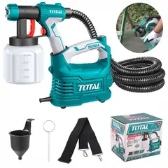 TOTAL TOOLS - Pistola para pintar 550W con compresor TOTAL 800ml eléctrica