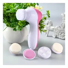 GENERICO - Limpiador facial 5 en 1 cepillo masajeador exfoliante eléctrico