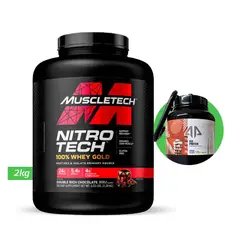 Muscletech - NITROTECH 100% WHEY GOLD 5lbs PROTEINA Chocolate + REGALO