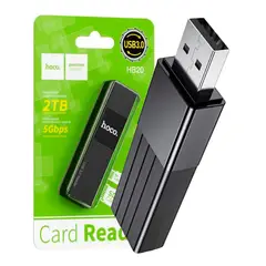 HOCO - Adaptador Lector de Memoria 2 en 1 SD y MicroSD a USB 3.0 HB20