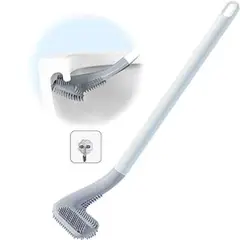 GENERICO - Cepillo de Silicona Limpieza de Inodoro Blanco