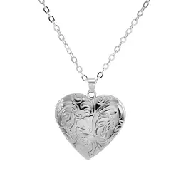 GENERICO - Collar Corazón Golden Portafoto Relicario Mujer