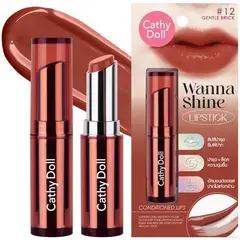CATHY DOLL - WANNA SHINE LIPSTICK 3G 12 GENTLE BRICK