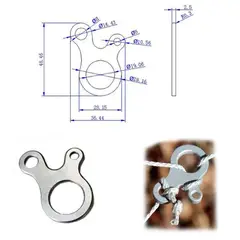 GENERICO - 1 hebilla ACERO para paracord para atado