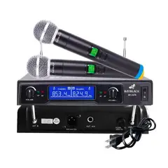 BATBLACK - Micrófono Inalámbrico Doble VHF BT-V67R