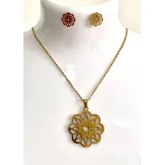 GENERICO - Collar y aretes flor de verano