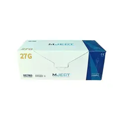 GENERICO - JERINGA DENTAL CARPULE DESCARTABLE 27G LARGA (0.4X30MM) MJECT X 100 UNIDADES