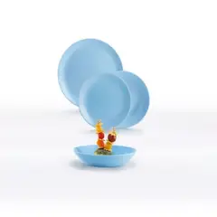 LUMINARC - Juego de vajilla 18 piezas Diwali Light Blue