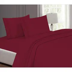 CASATEX - Juego de sabanas 100% algodon 1.5 Plz - vino