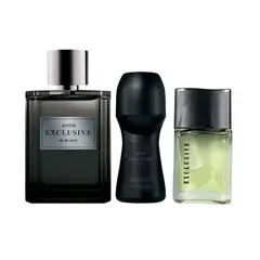 AVON - Exclusive in Black Perfume con Mini y Deo roll on