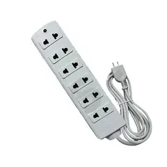 OPALUX - Extensión Eléctrica CASA OFICINA 5 Metros - 6 Tomas